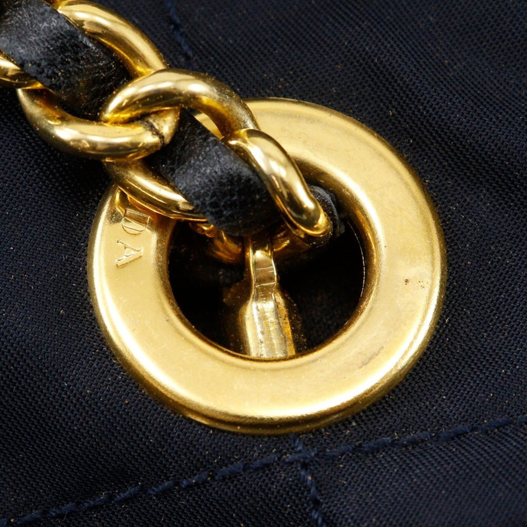 Prada Navy Nylon Shoulder Bag