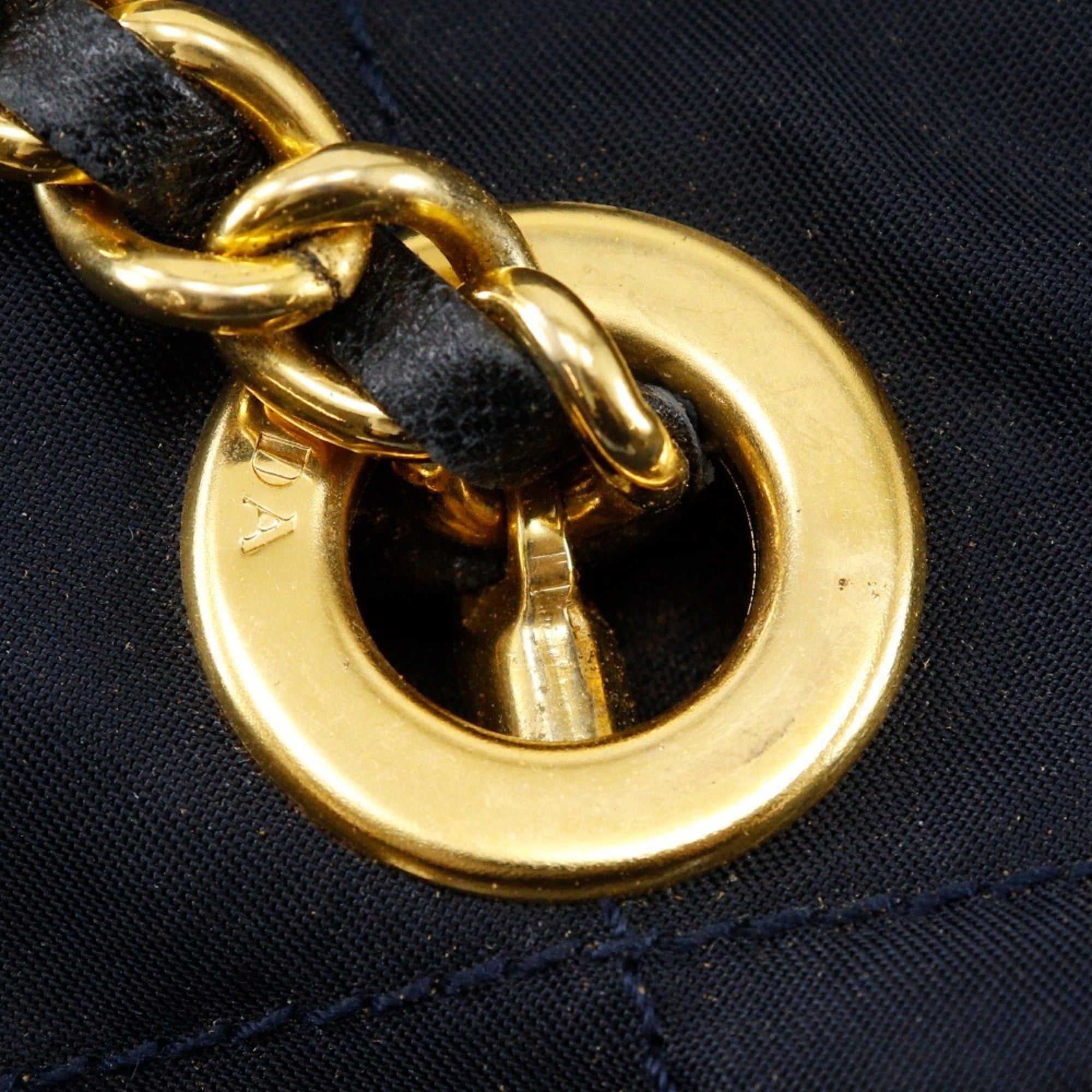 Prada Navy Nylon Shoulder Bag