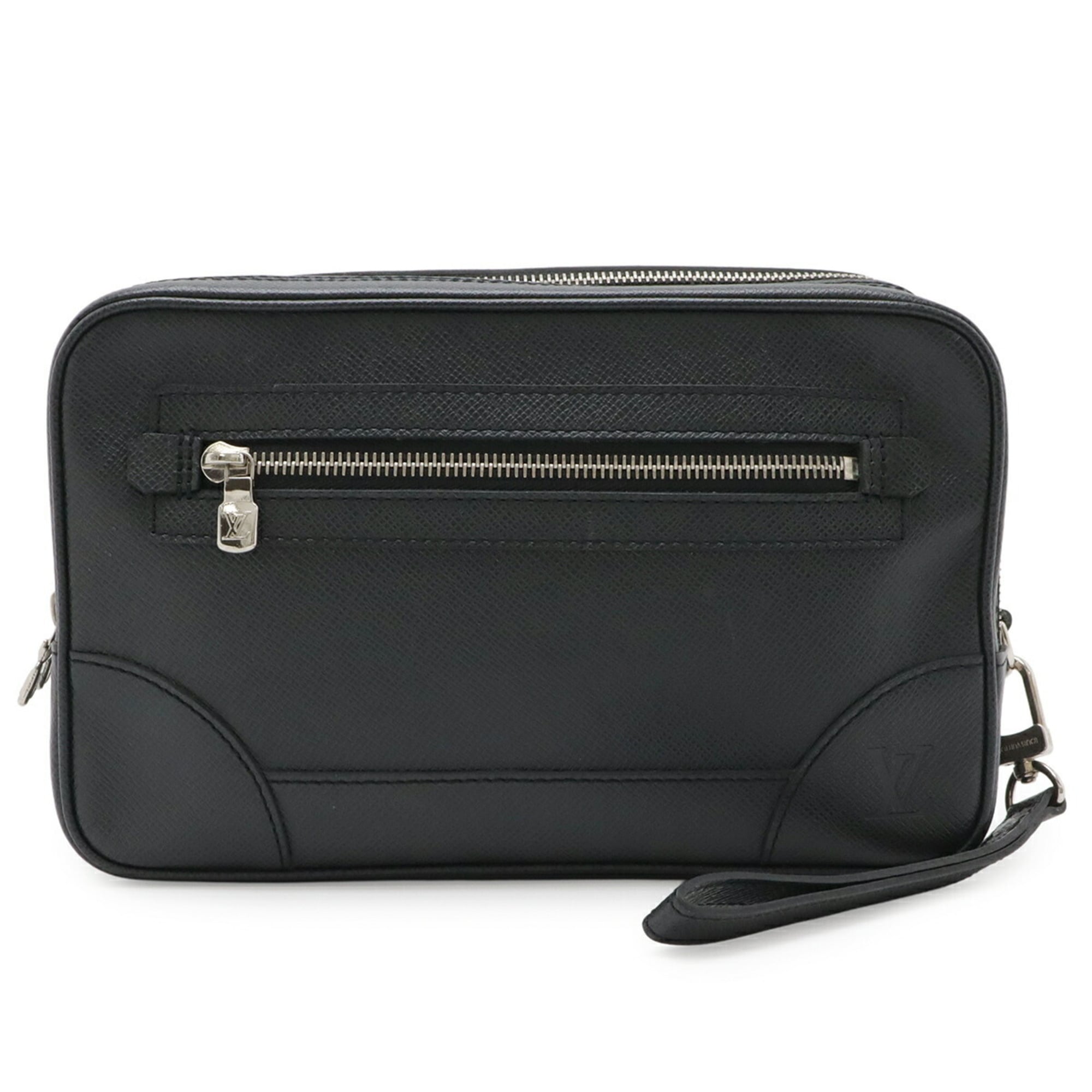 Louis Vuitton Ardoise Black Taiga Leather Leather Clutch Bag