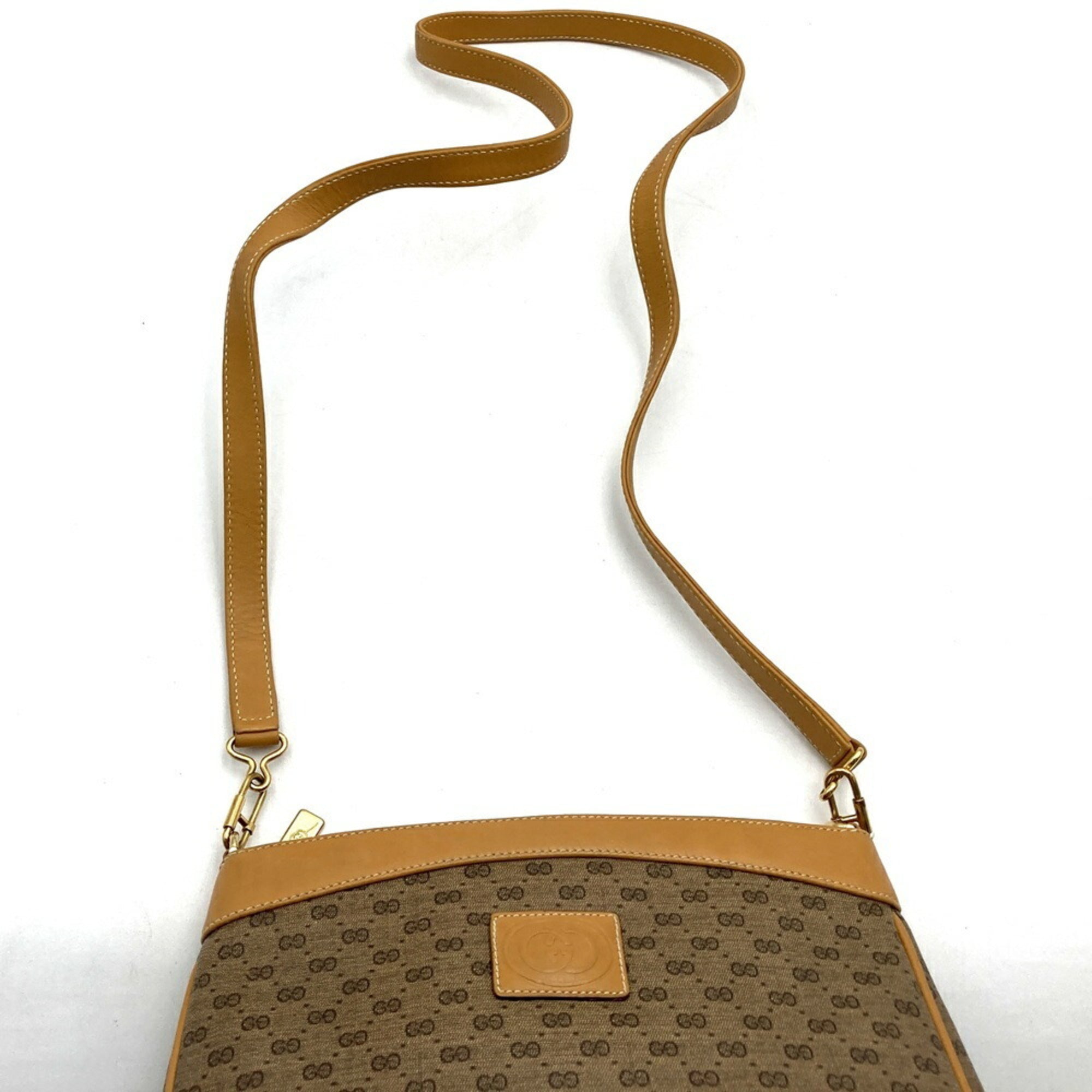 Gucci Brown Pvc Leather Shoulder Bag (Pre-Owned)