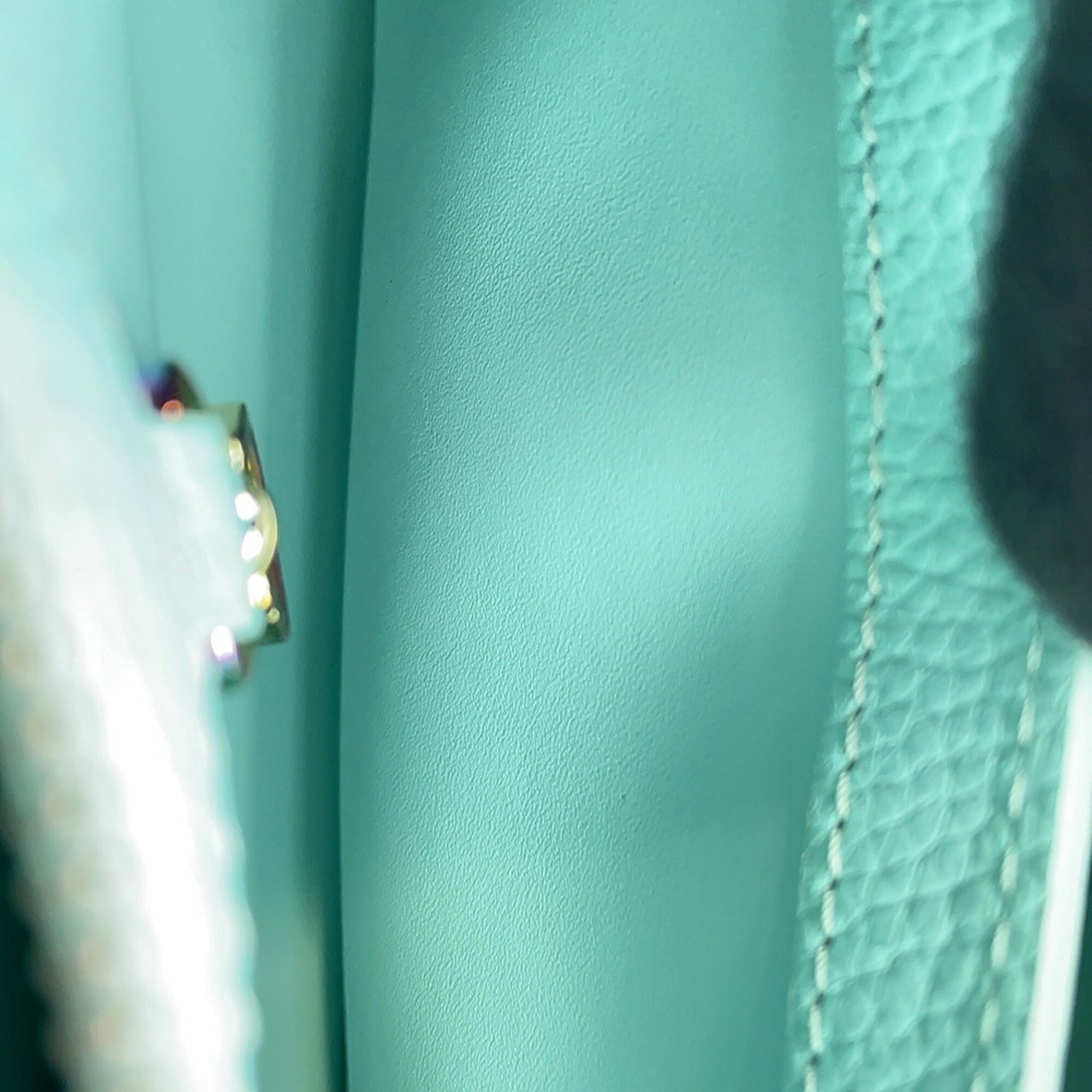 Louis Vuitton Light Blue Leather Handbag Shoulder Bag