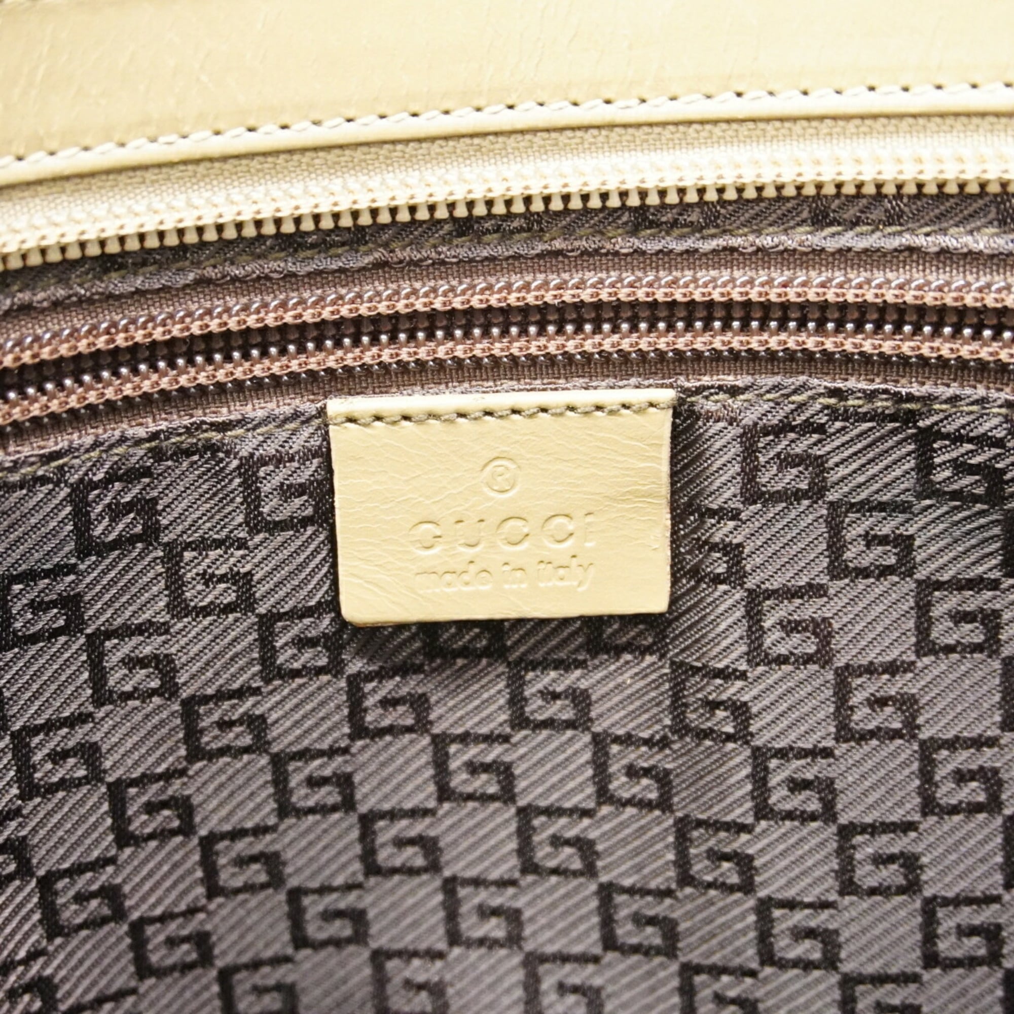 Gucci Khaki Canvas Tote Bag (Pre-Owned)