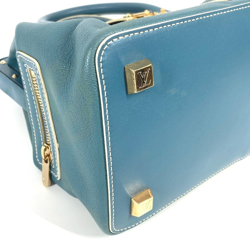 Louis Vuitton Blue Suhali Leather Leather Handbag Tote Bag