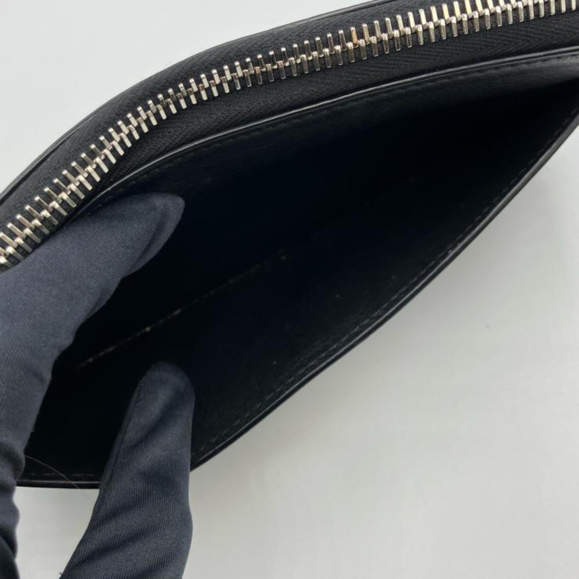 Louis Vuitton Black Noir Leather Long Wallet