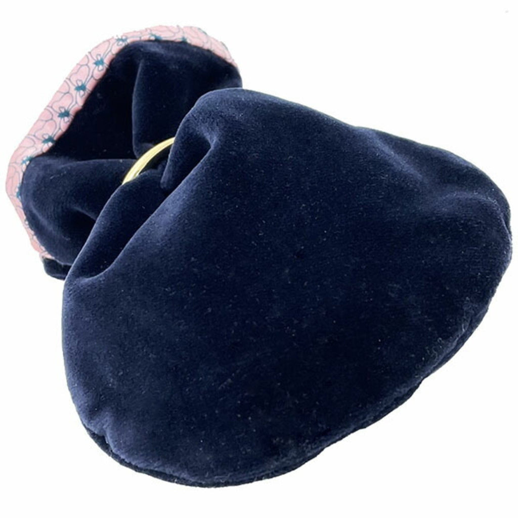 Bottega Veneta Navy Pink Velvet Pouch
