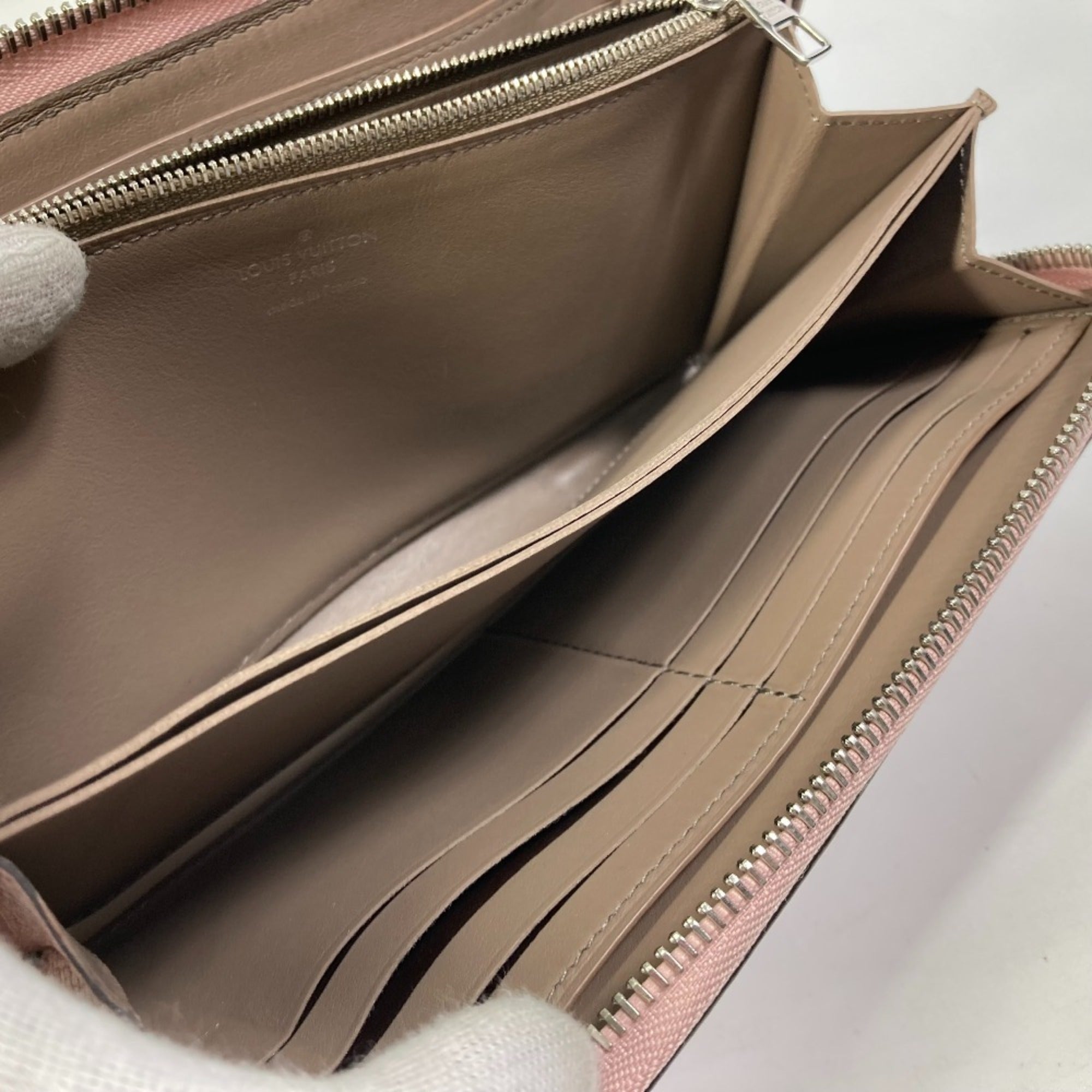 Louis Vuitton Pink Leather Long Wallet