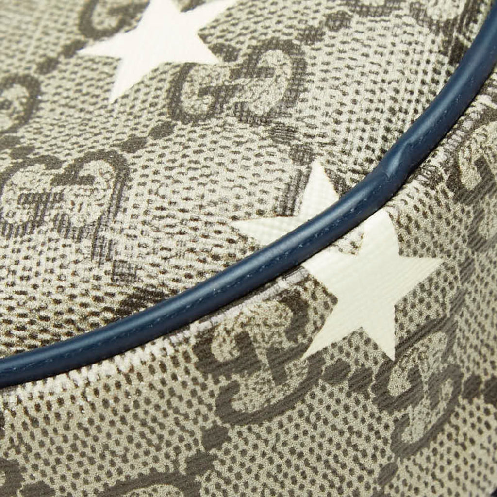 Gucci Beige Navy Pvc Leather Fanny Pack Pouch (Pre-Owned)