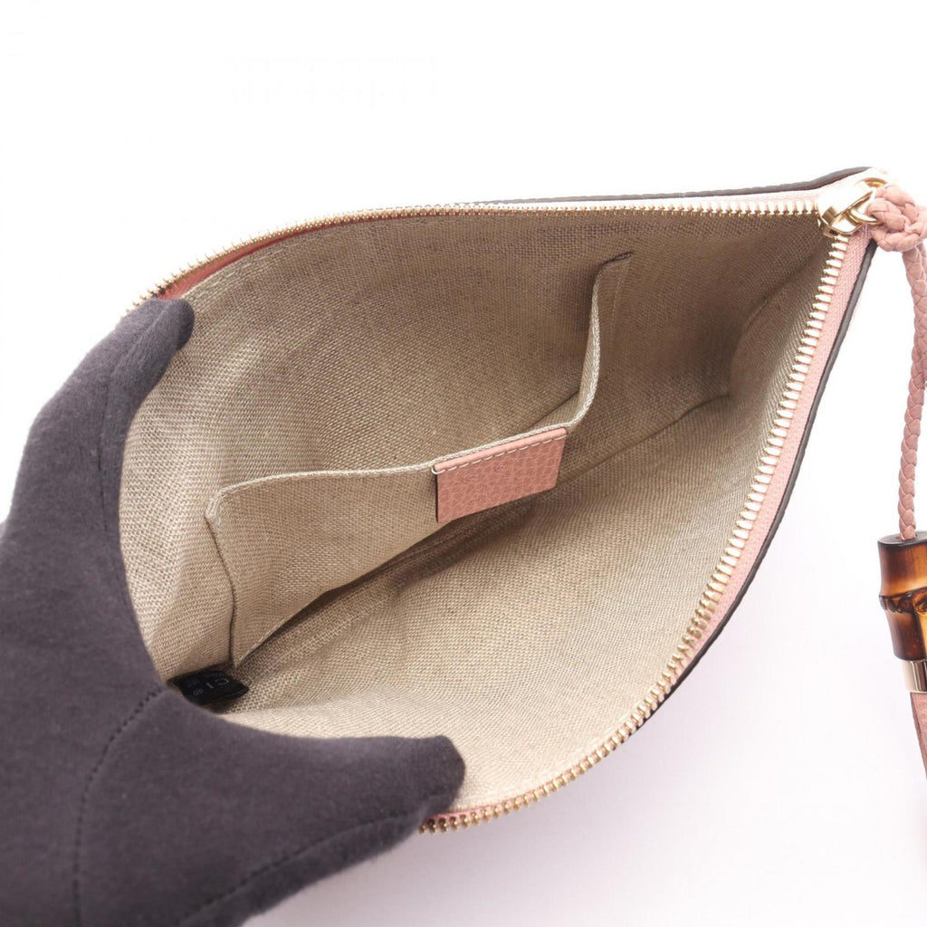 Gucci Pink Leather Clutch Bag (Pre-Owned)