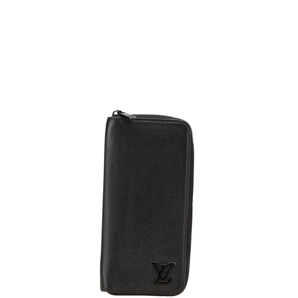 Louis Vuitton Black Noir Leather Long Wallet
