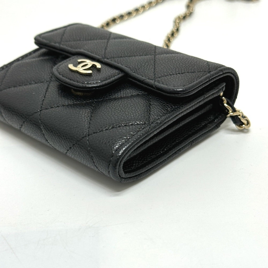 Chanel Black Grained Calfskin Coin Purse/Coin Case