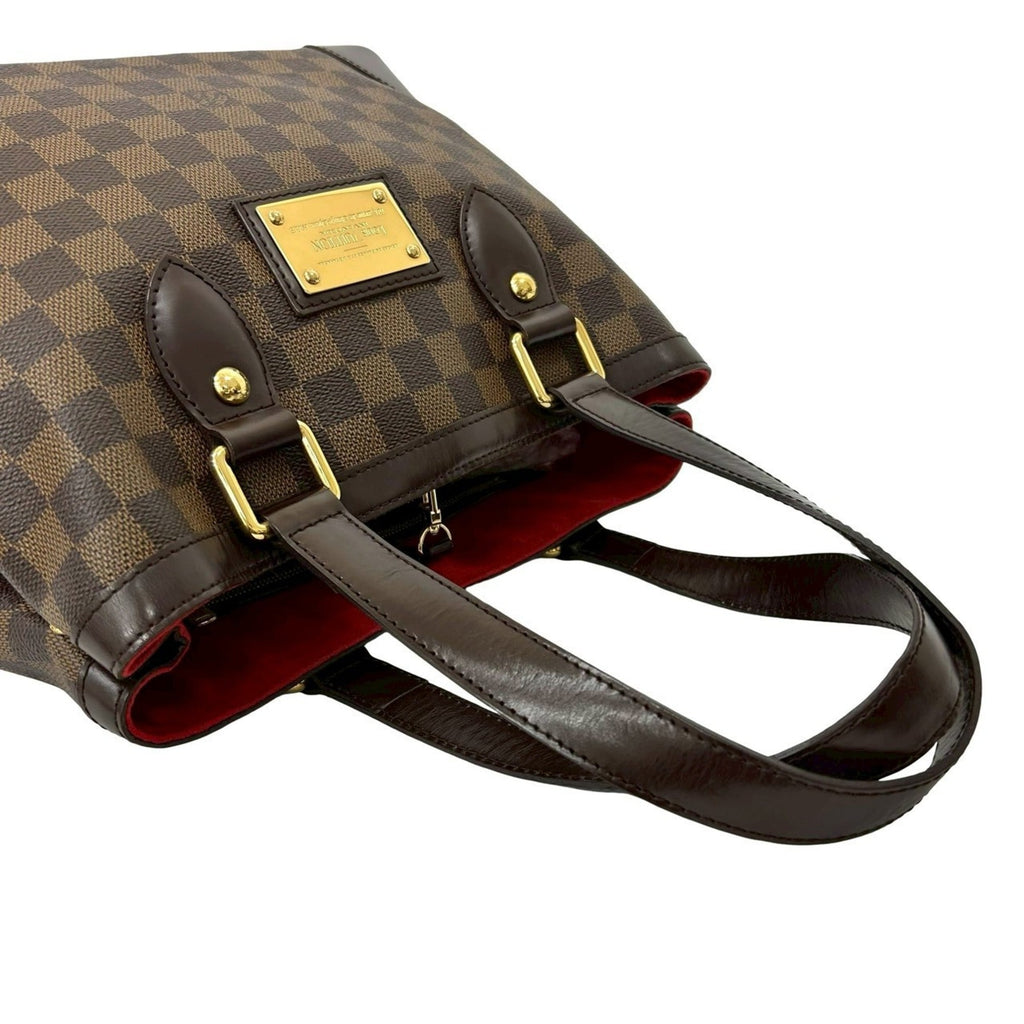 Louis Vuitton Brown Leather Pvc Handbag Tote Bag