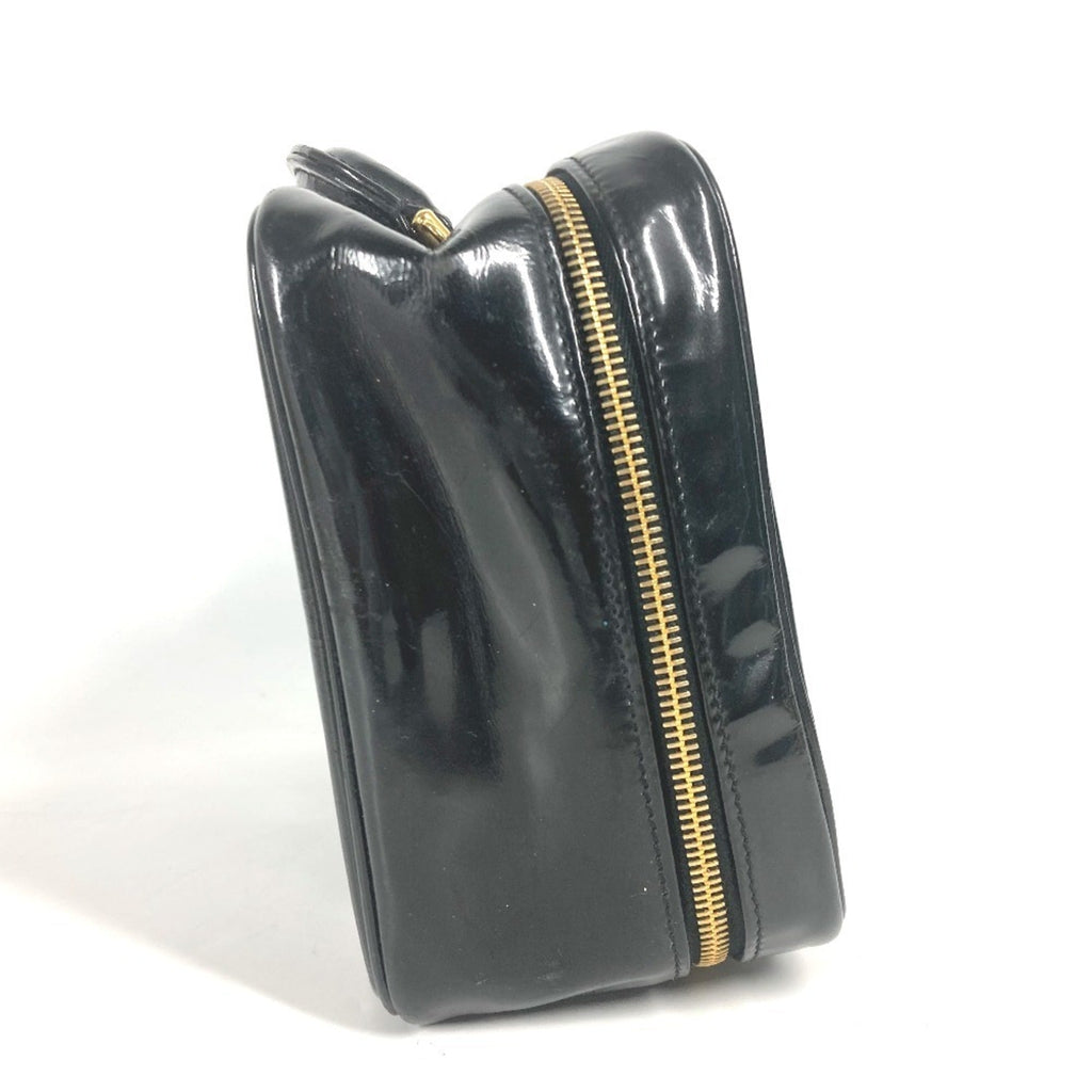 Chanel Black Leather Handbag Vanity Bag