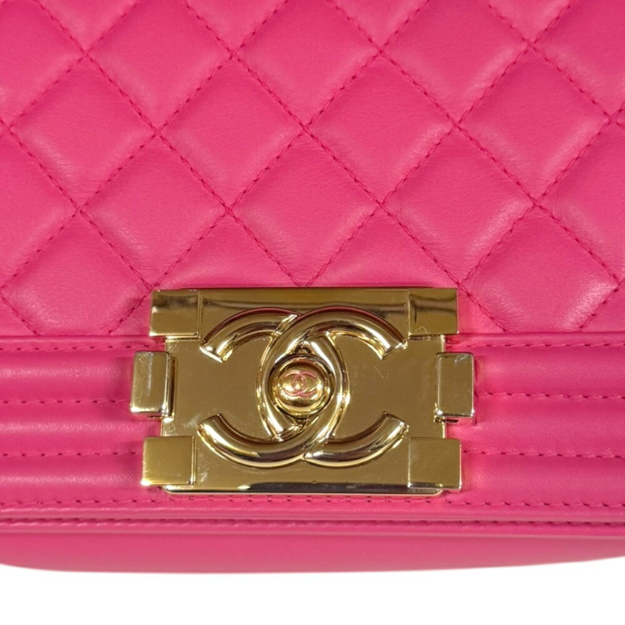 Chanel Pink Leather Shoulder Bag