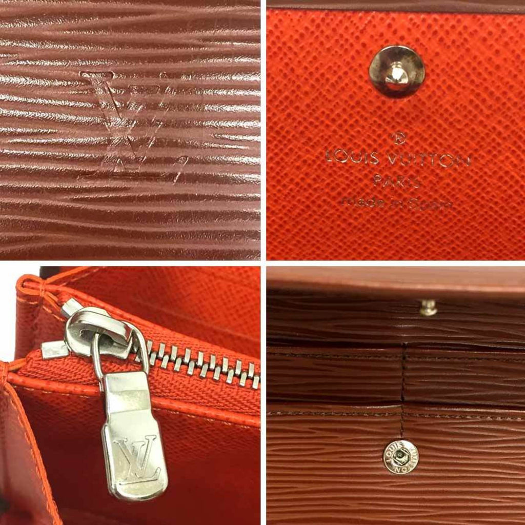 Louis Vuitton Cacao Leather Long Wallet