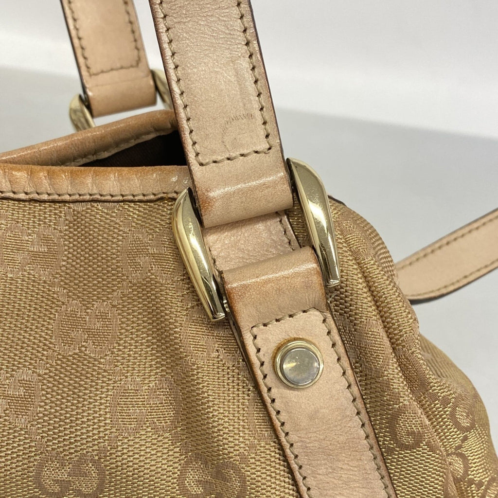 Gucci Beige Canvas Tote Bag (Pre-Owned)