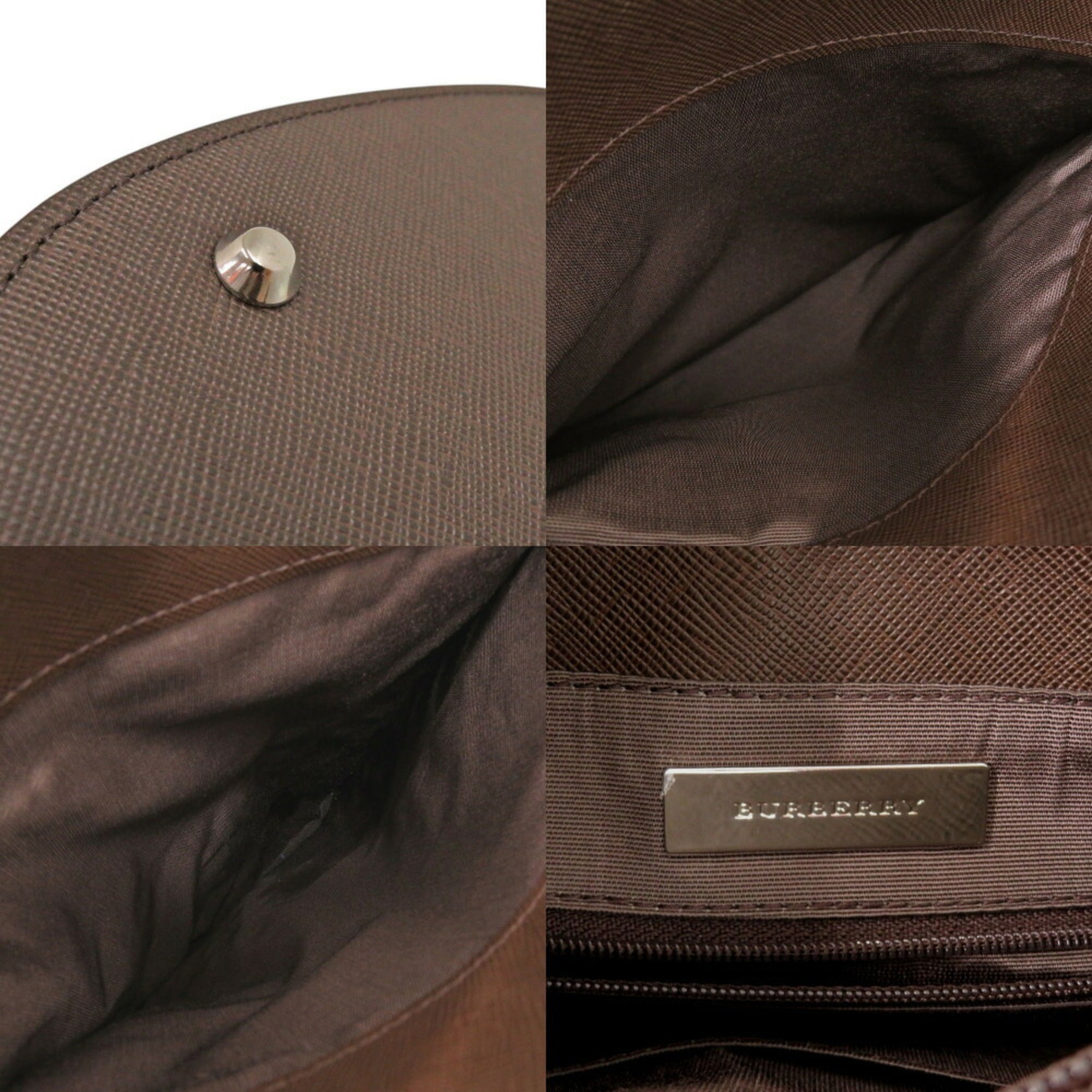 Burberry Beige Brown Cotton Handbag Tote Bag