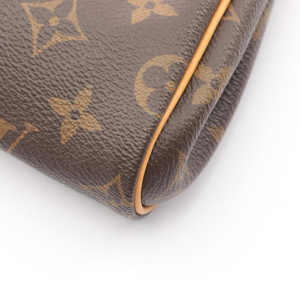 Louis Vuitton Brown Coated Canvas Leather Monogram Handbag Shoulder Bag