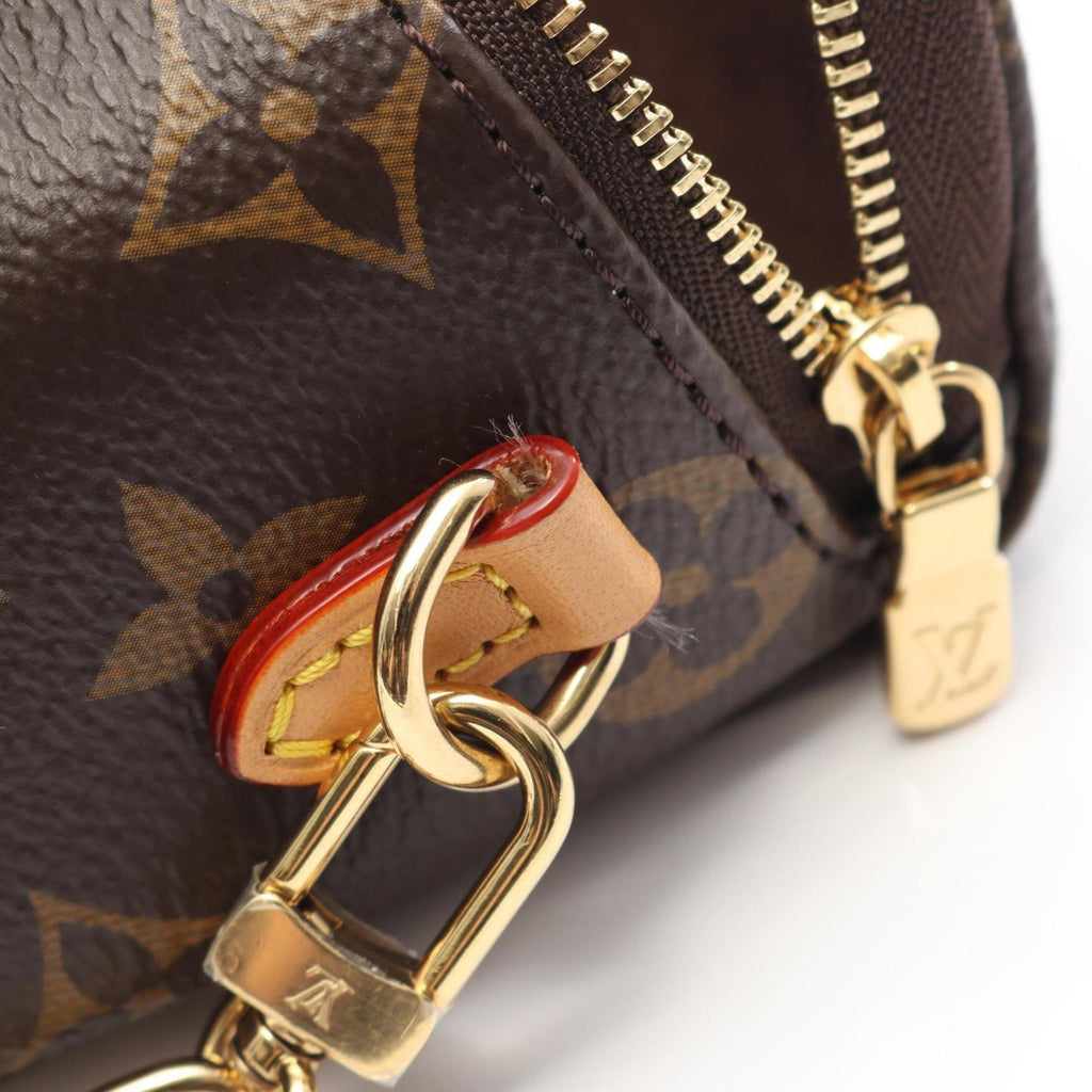 Louis Vuitton Brown Coated Canvas Leather Handbag