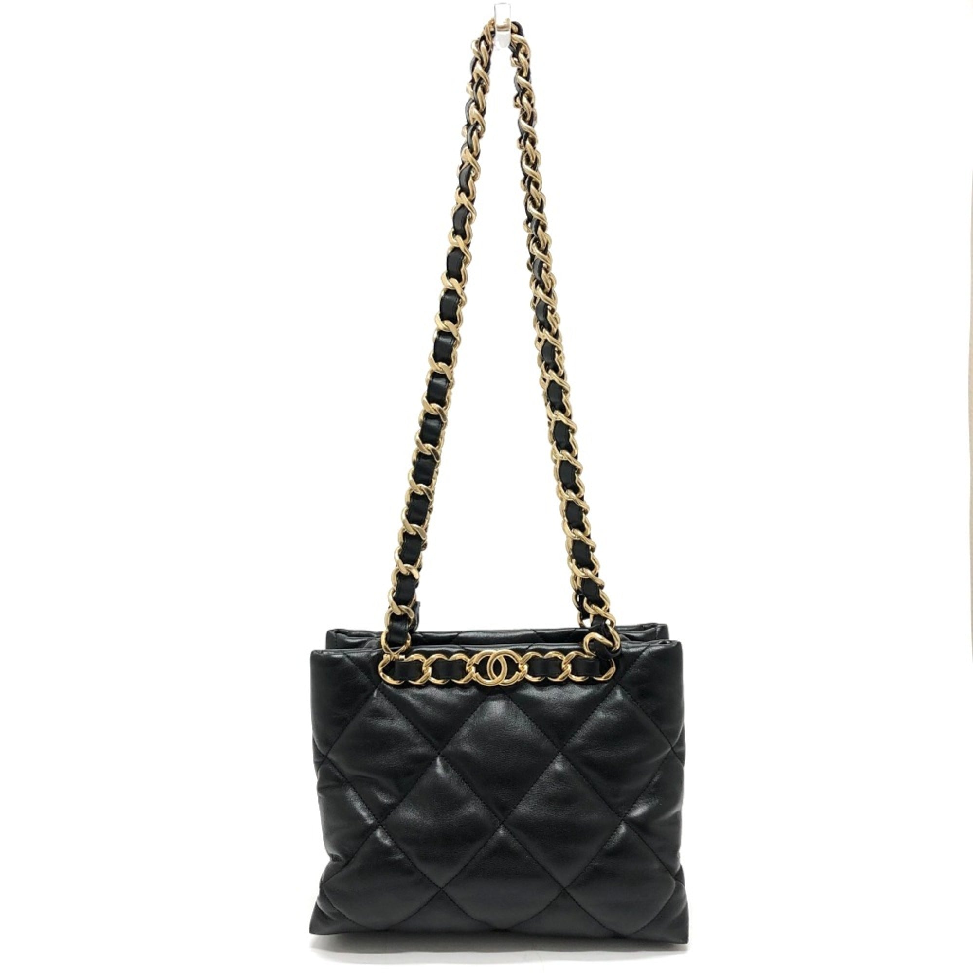 Chanel Black Leather Shoulder Bag