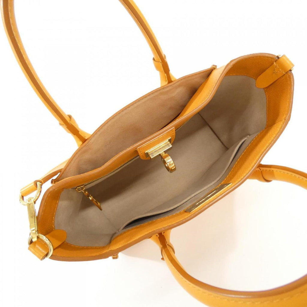 Louis Vuitton Gold Orange Leather Handbag