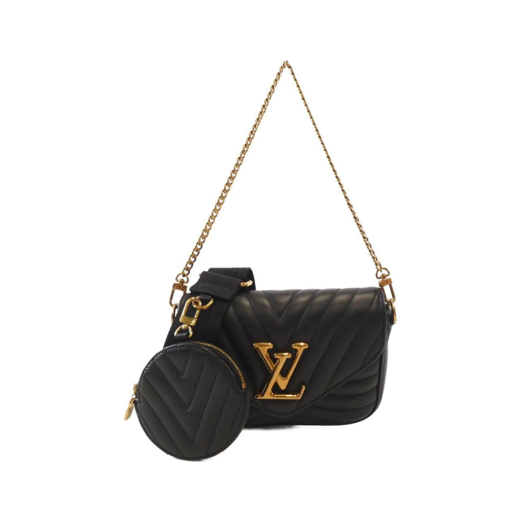 Louis Vuitton Black Leather Pochette Shoulder Bag