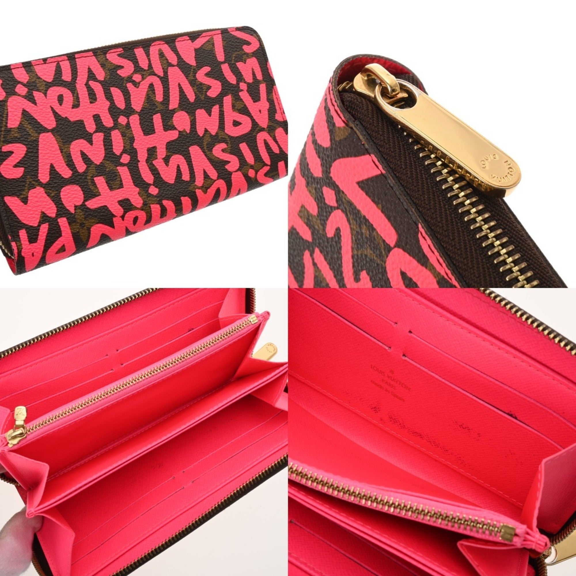 Louis Vuitton Monogram Graffiti Fuchsia Monogram Monogram Graffiti Long Bill Wallet