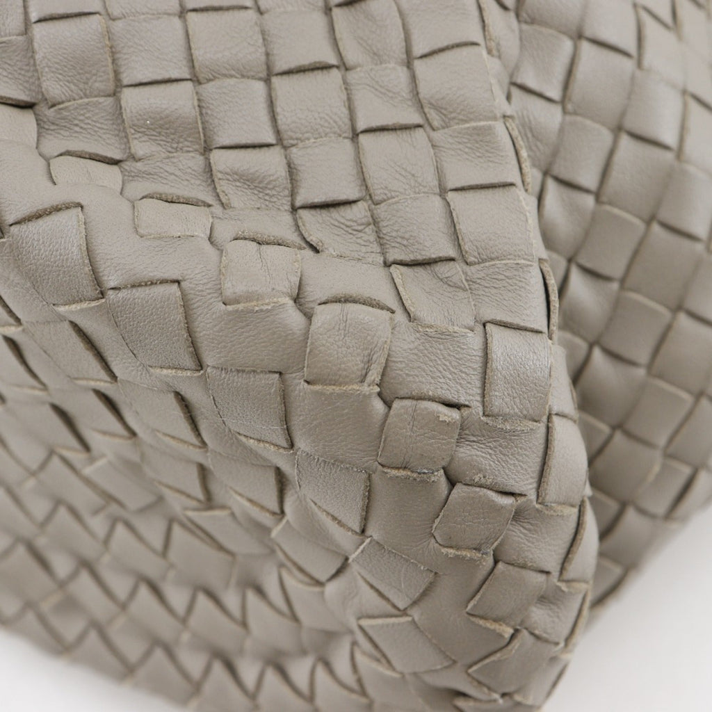 Bottega Veneta Gray Intrecciato Shoulder Bag