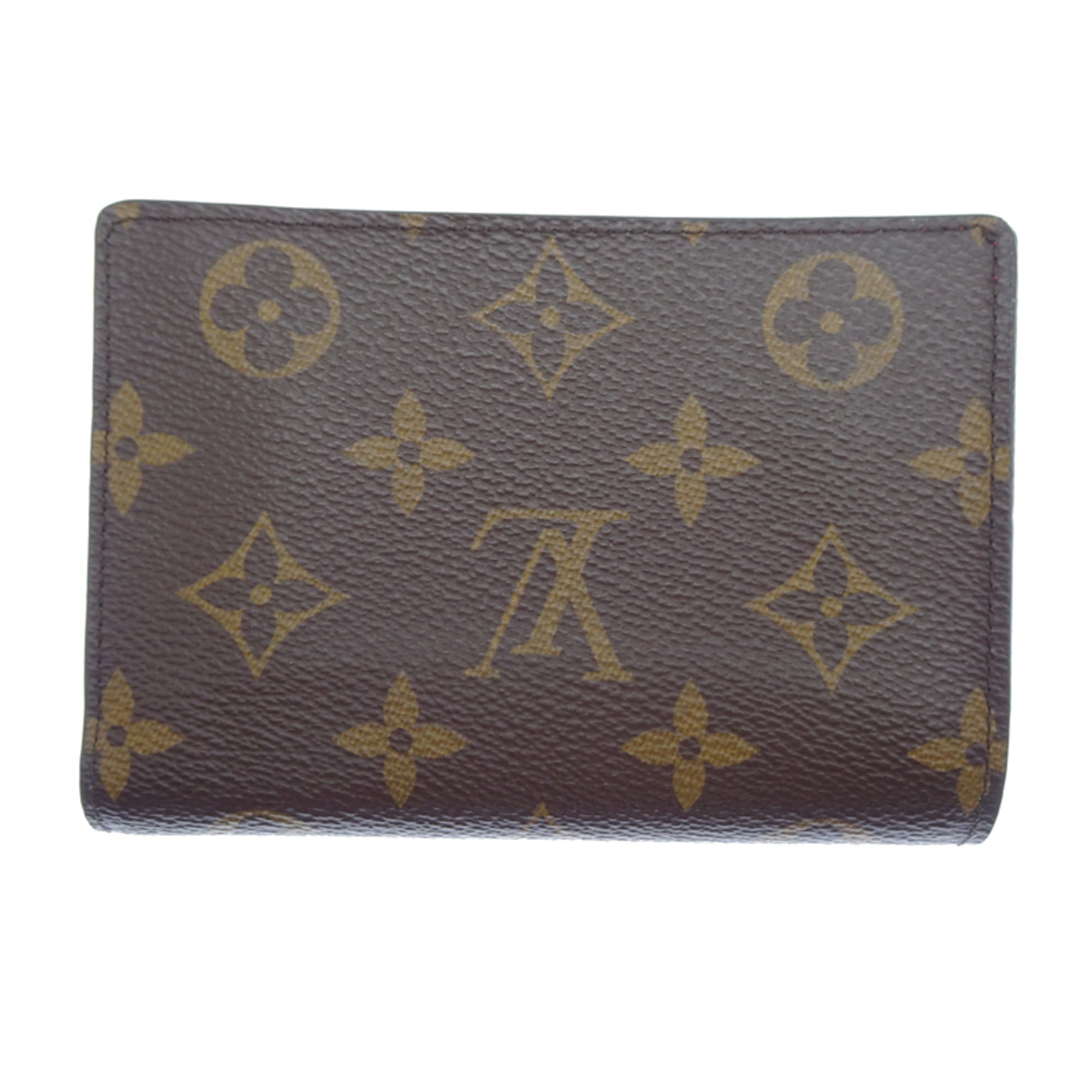 Louis Vuitton Brown Fuchsia Pink Monogram Monogram Leather Wallet