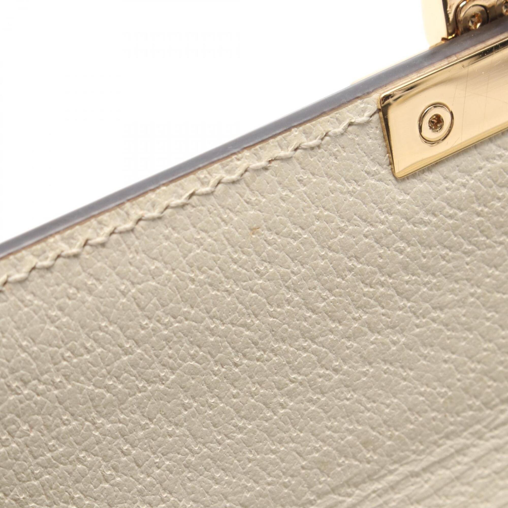 Gucci Gold Ivory Leather Long Wallet (Bi-Fold) (Pre-Owned)