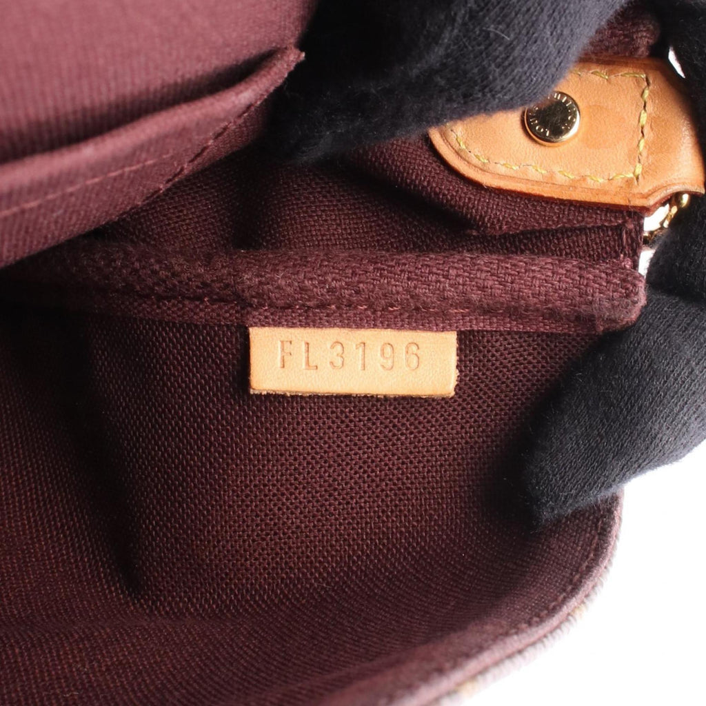 Louis Vuitton Brown Pvc Coated Canvas Leather Handbag