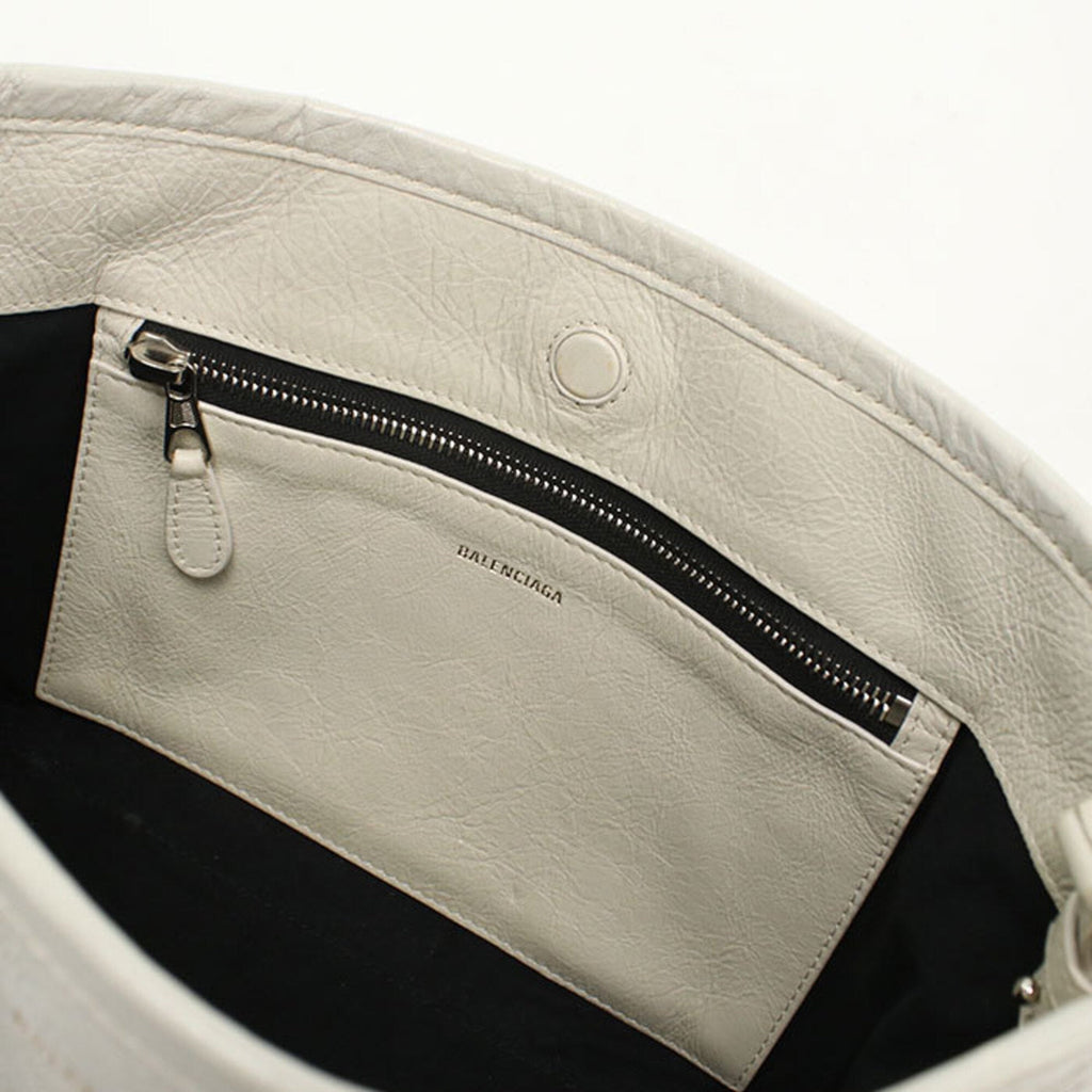 Balenciaga White Leather Tote