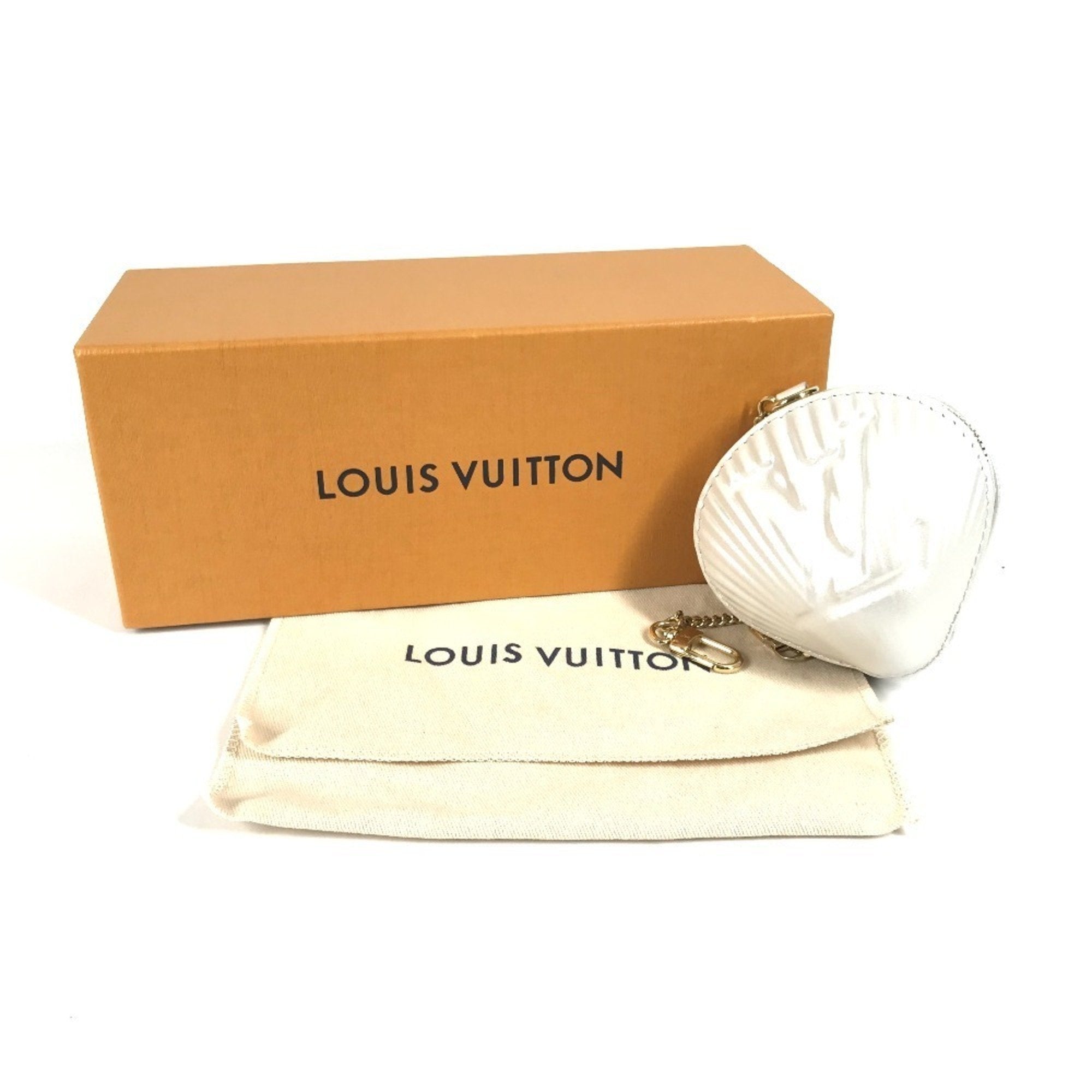 Louis Vuitton White Leather Coin Purse/Coin Case