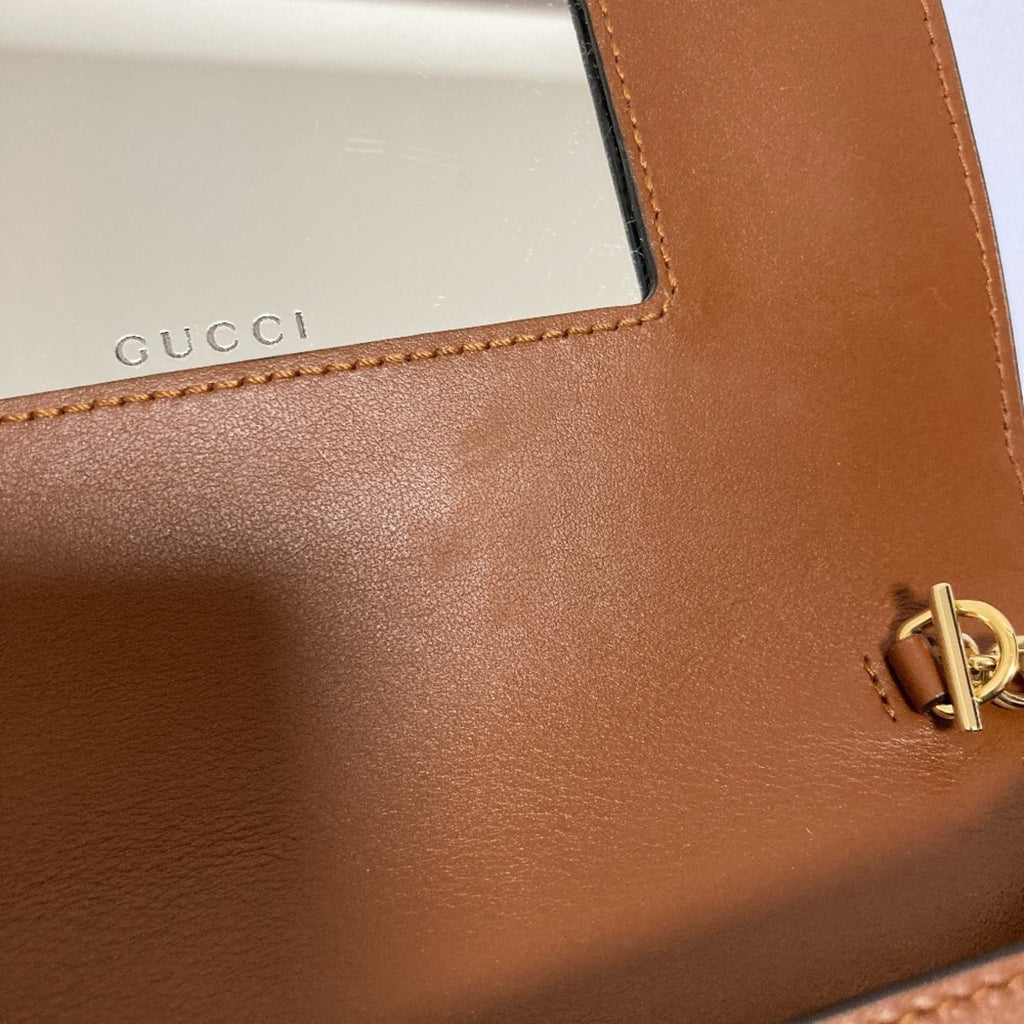 Gucci Brown Leather Shoulder Bag (Pre-Owned)
