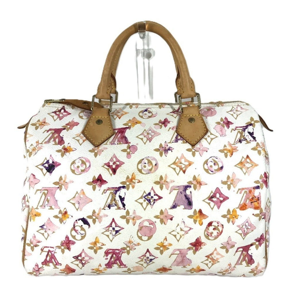 Louis Vuitton Monogram Watercolor Pink White Boston Bag Handbag
