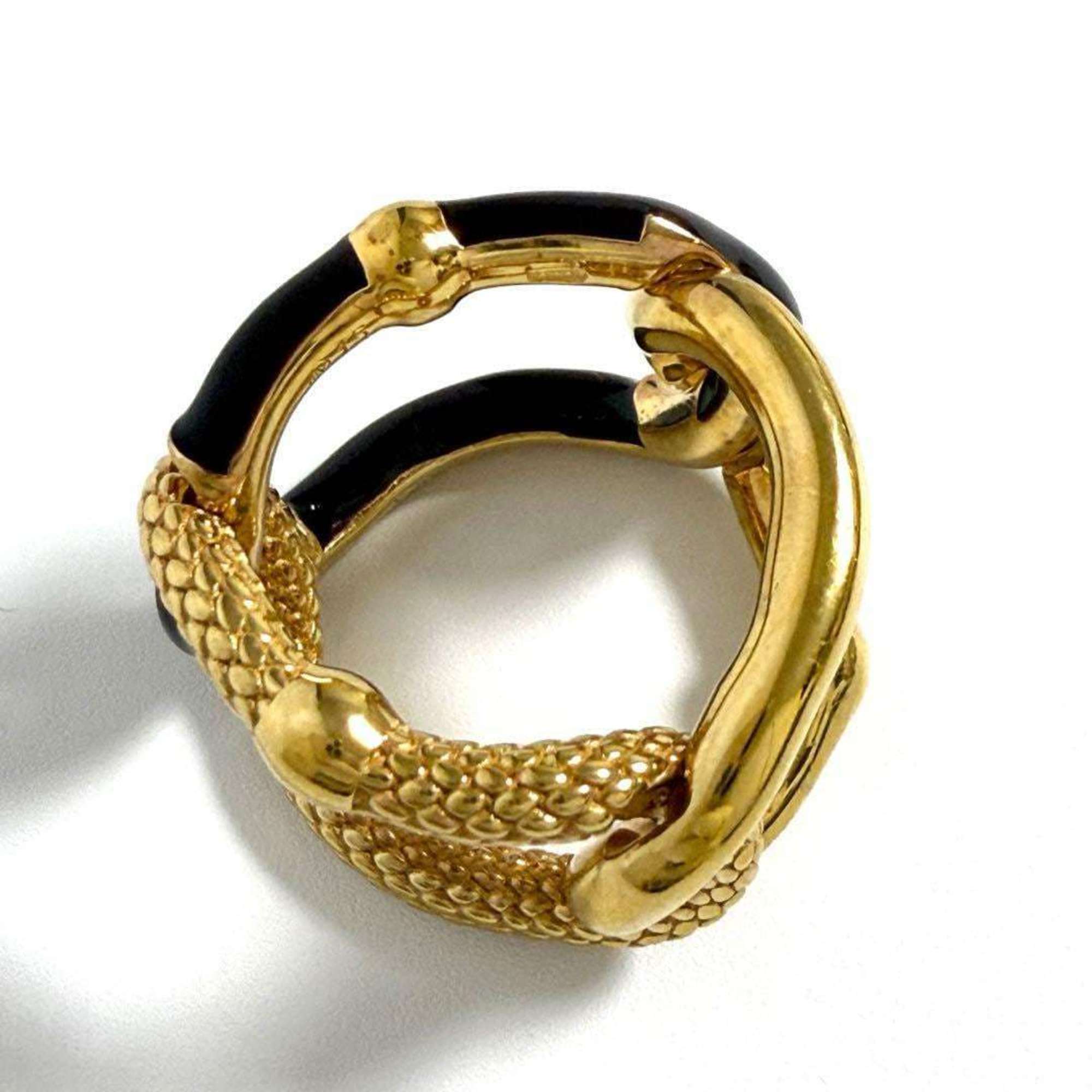 Bottega Veneta Gold Brown Silver 925 Band Ring