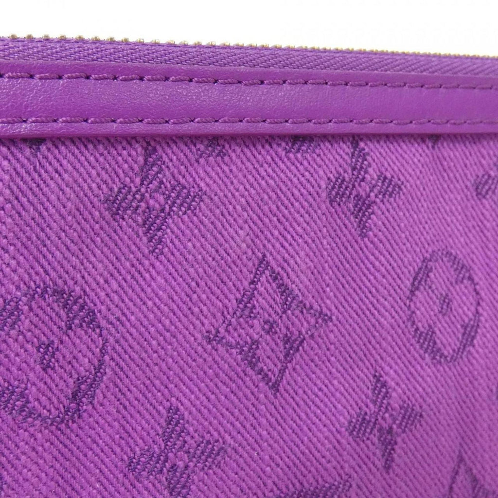 Louis Vuitton Marron Purple Coated Canvas Denim Shoulder Bag