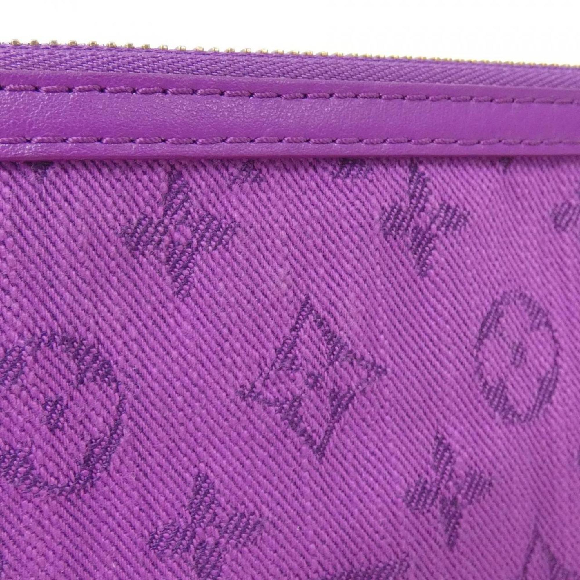 Louis Vuitton Marron Purple Coated Canvas Denim Shoulder Bag