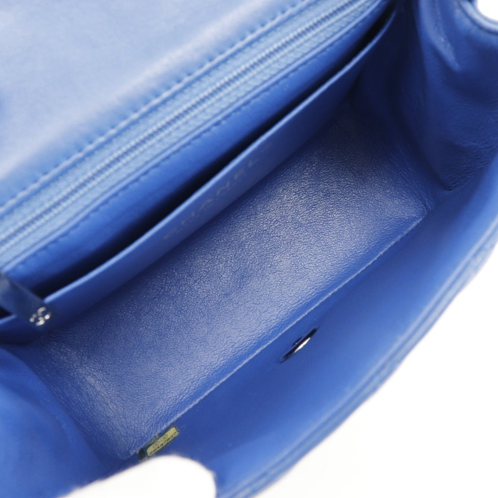 Chanel Blue Leather Shoulder Bag