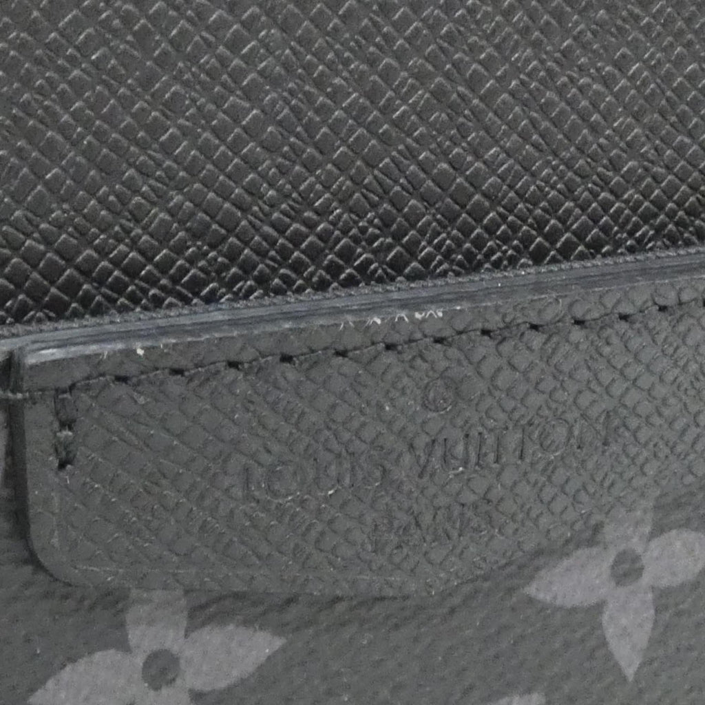 Louis Vuitton Taigarama Black Coated Canvas Leather Shoulder Bag