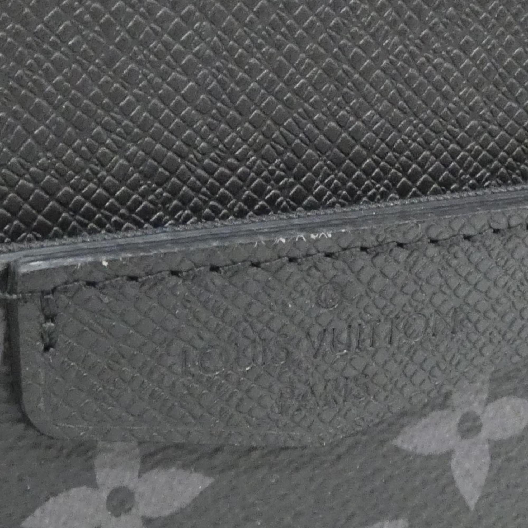 Louis Vuitton Taigarama Black Coated Canvas Leather Shoulder Bag