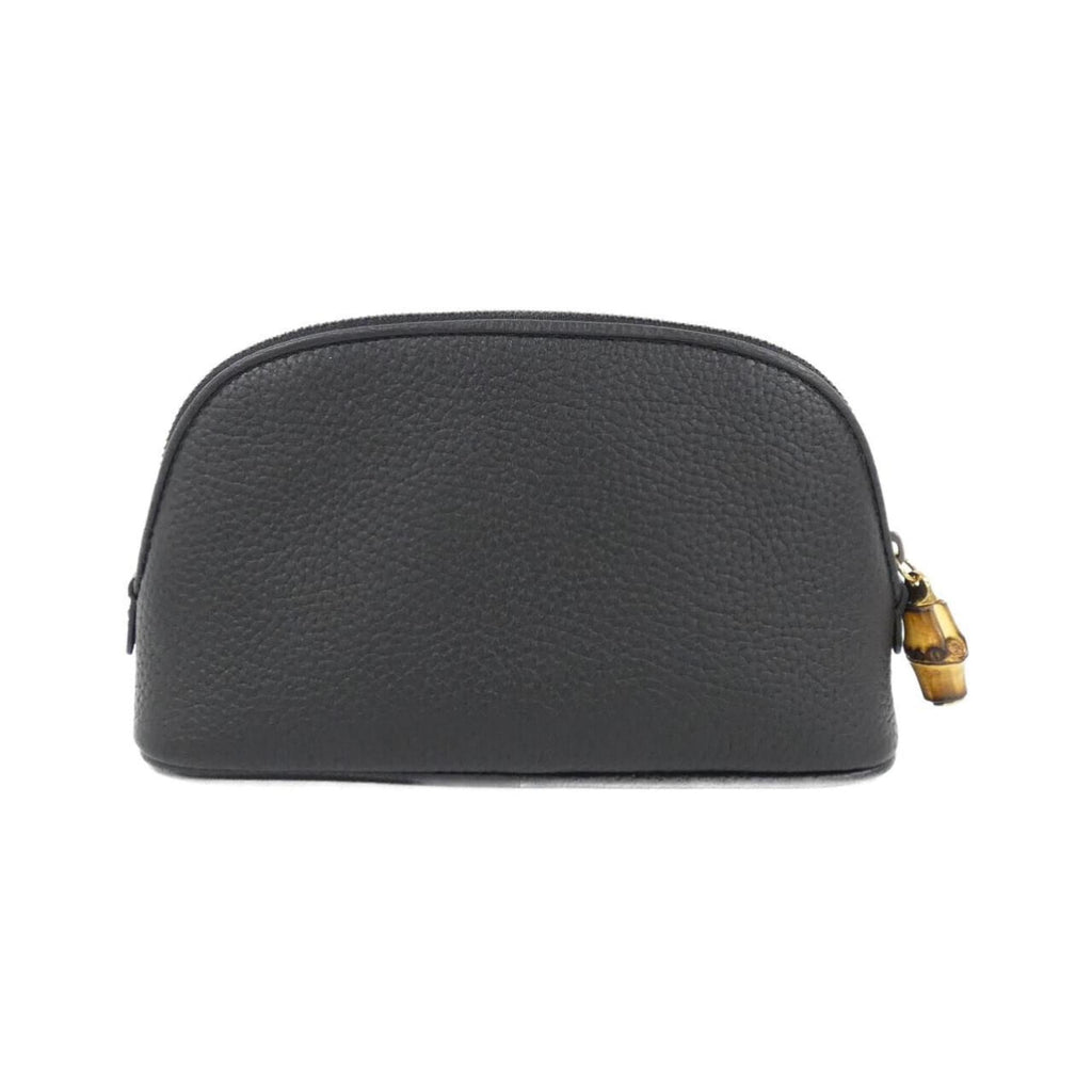 Gucci Gg Marmont Black Leather Pouch (Pre-Owned)