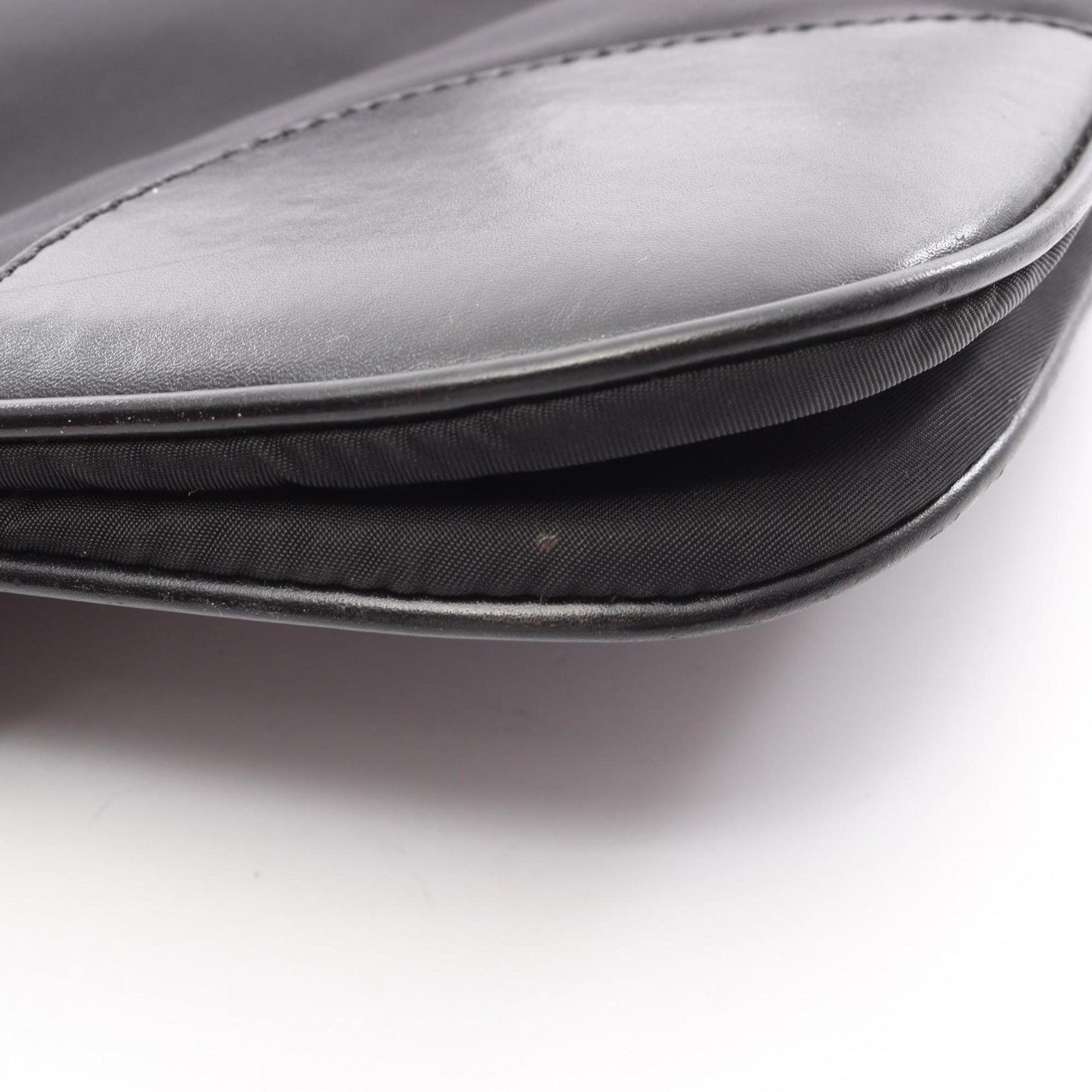 Prada Black Nylon Leather Shoulder Bag