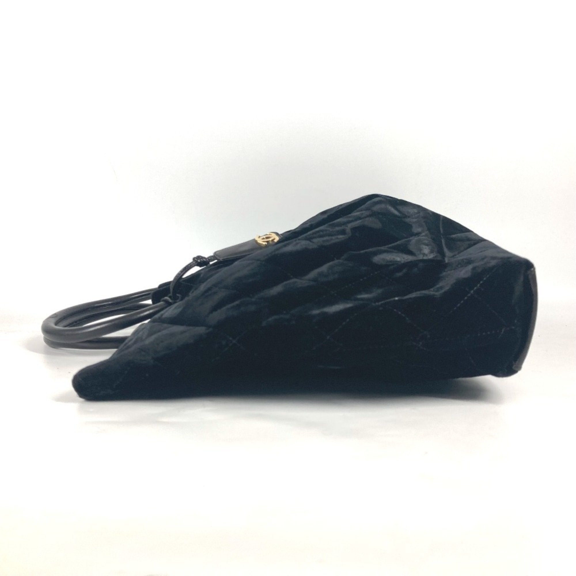 Chanel Black Leather Handbag Tote Bag