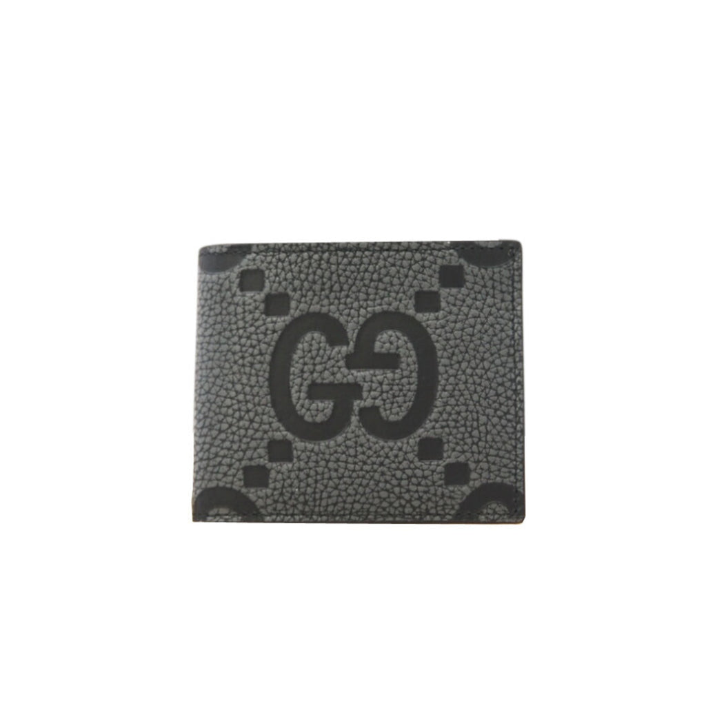 Gucci Black Gray Gg Leather Wallet (Bi-Fold) (Pre-Owned)