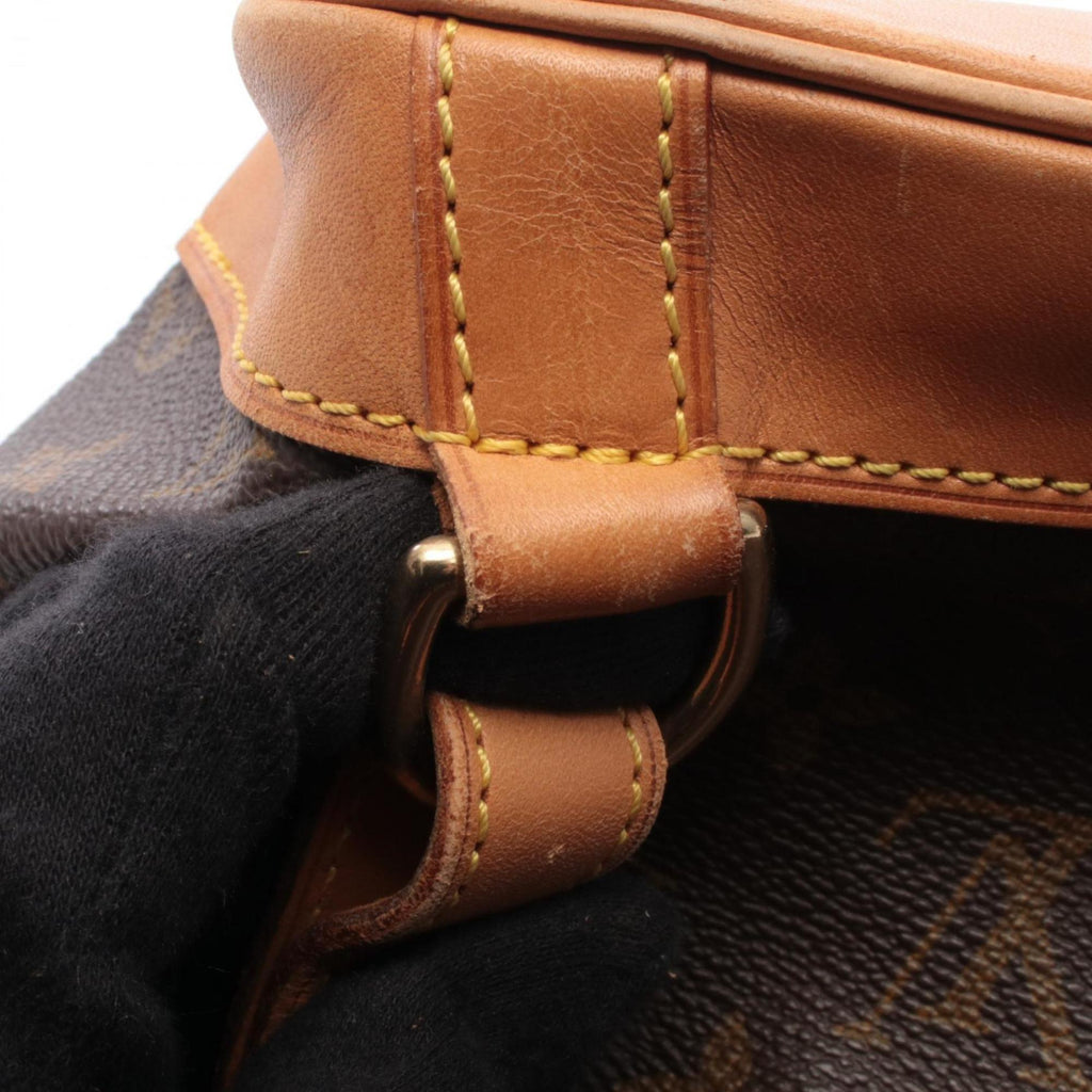 Louis Vuitton Brown Coated Canvas Leather Backpack Handbag