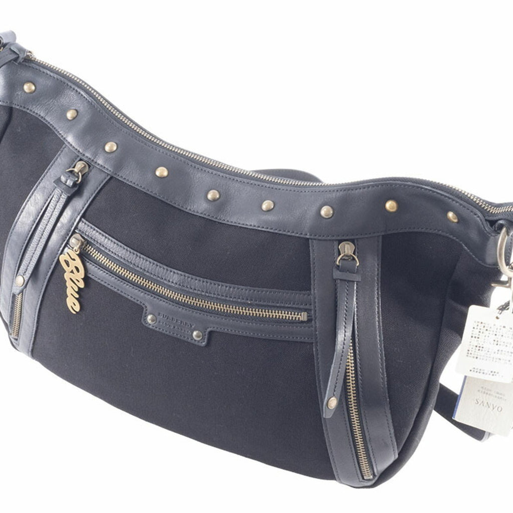 Burberry Black Canvas Leather Shoulder Bag