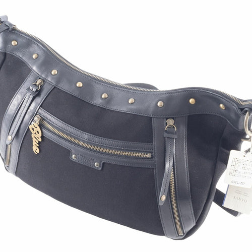 Burberry Black Canvas Leather Shoulder Bag