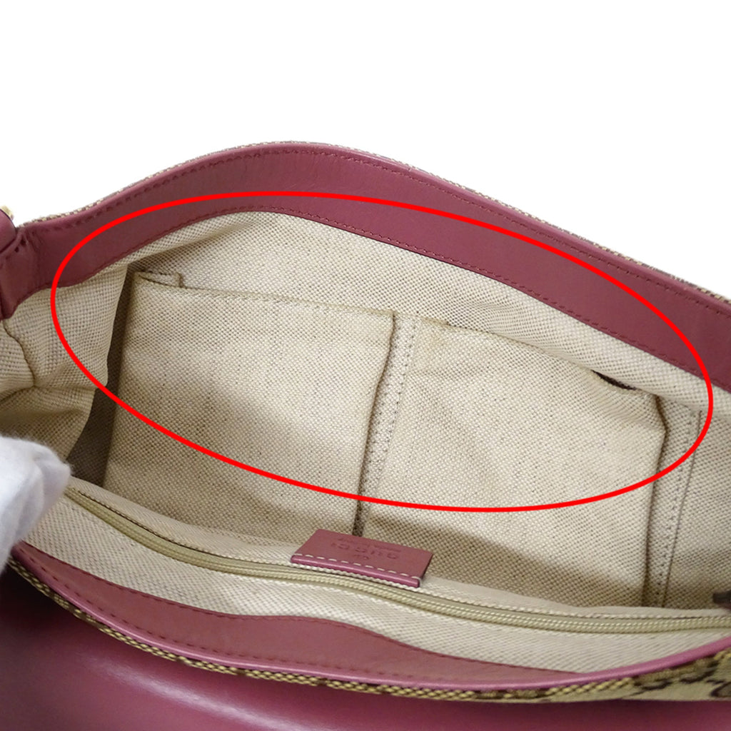 Gucci Gg Canvas Brown Pink Beige Gg Canvas Handbag Messenger Bag Shoulder Bag (Pre-Owned)