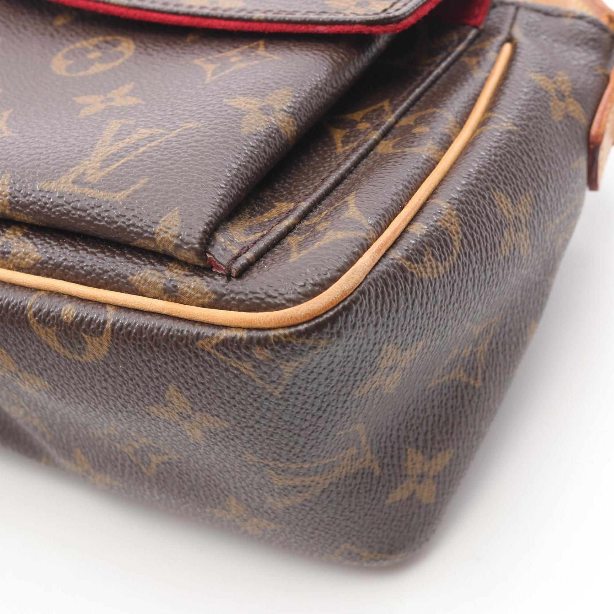 Louis Vuitton Brown Pvc Leather Shoulder Bag