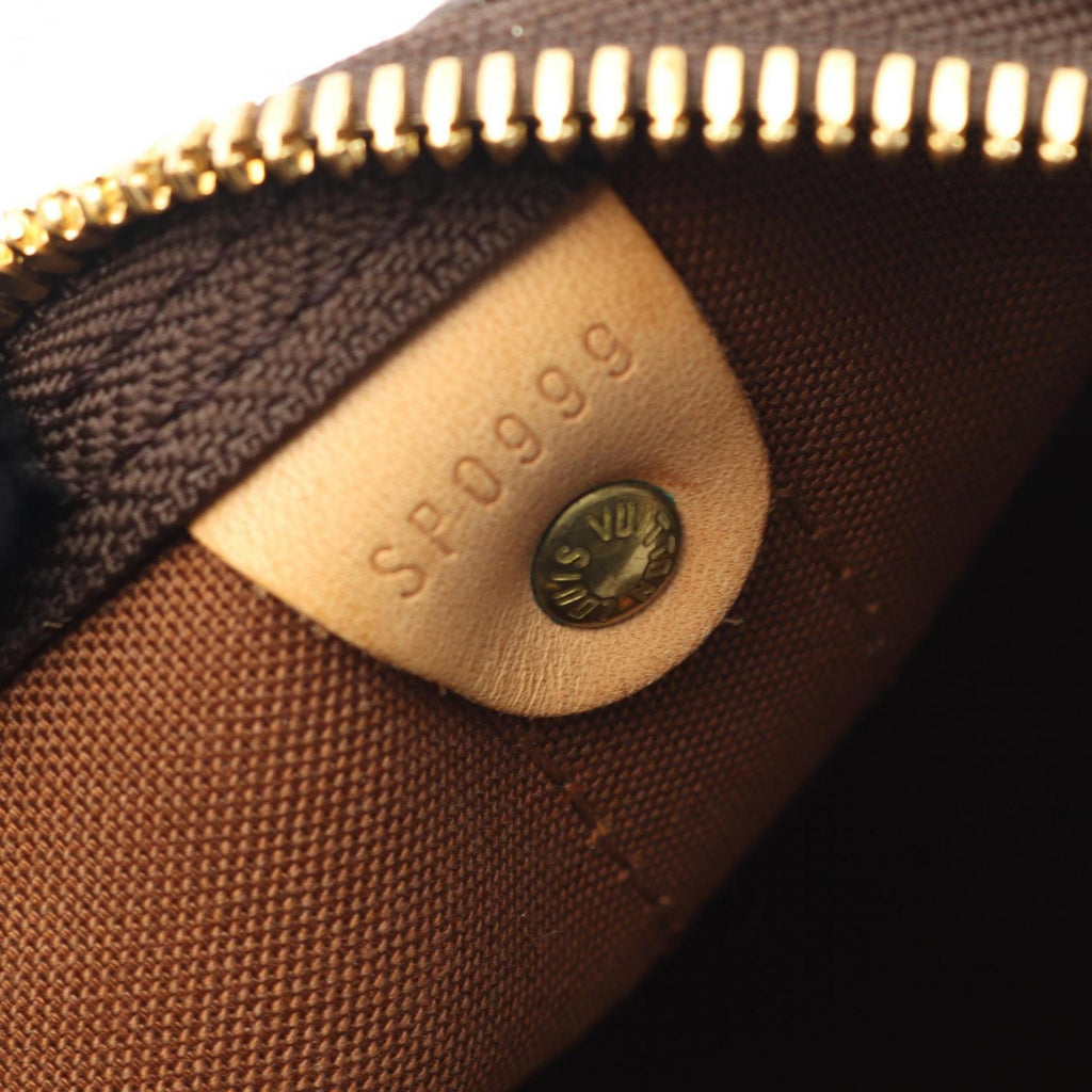 Louis Vuitton Brown Monogram Coated Canvas Leather Boston Bag